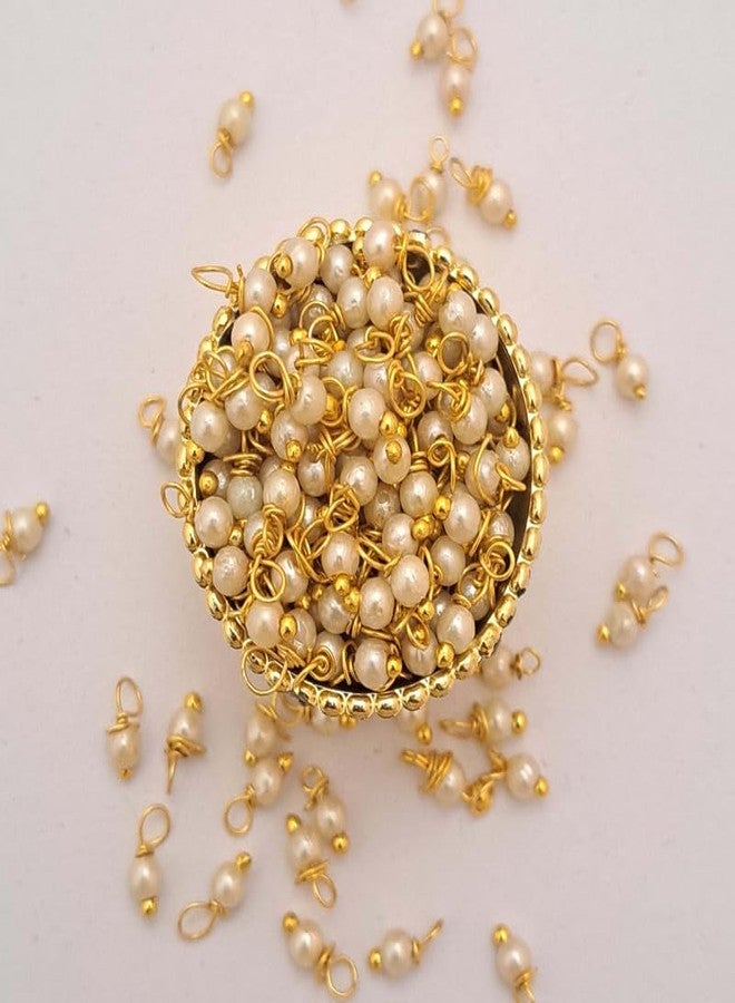 meryCraft Gold Finish Seed Loreals Pearl Beads for Jewellery Making, Jhumki & Necklace Making, Beading,Embroidery & Art&Crafts,Size: 3 Mm Pack of 20 Grms - Image 4